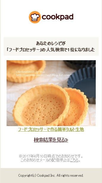 フードプロセッサーで作る簡単タルト生地 きゃらめるみるく みぃのほんわか お菓子レシピ