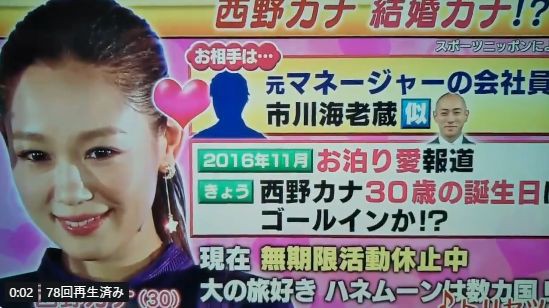 ラブソングの女王 西野カナ 30 バースデー婚 お相手は市川海老蔵似の元マネージャー