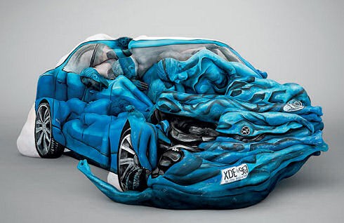 アート 人体が作る事故車モデル ボディペイント スカルプチャー Body Crash 付録部 Blog Bu