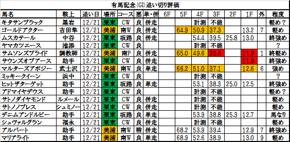 有馬記念 16 追い切り 調教評価 栗東勢が濃霧で見えない中 美浦の快速馬マルターズアポジーが軽快 敗因分析のバイブル 競馬をやって何が悪い