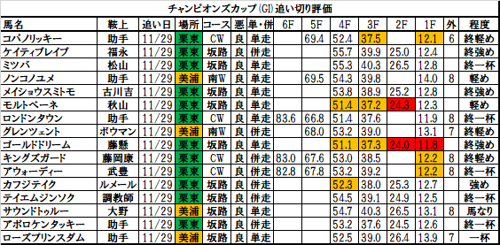 チャンピオンズカップ 17 追い切り 調教評価 全体で好時計 迫力あるフットワークで好ラップを刻み切る 敗因分析のバイブル 競馬をやって何が悪い