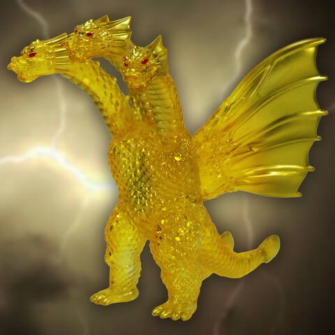 マルガチャ EX ゴールド塗装 緑目 イエロークリア キングギドラ