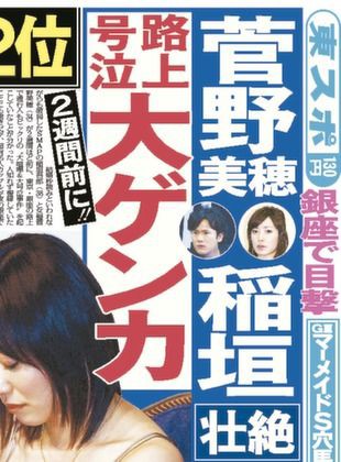 稲垣吾郎と菅野美穂 夜の銀座で公開生喧嘩ｗｗｗ セレブ速報