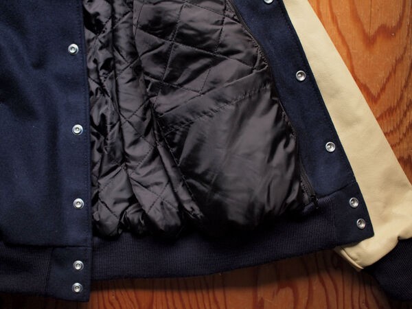GAME SPORTSWEAR / ゲームスポーツウェア】Leather Sleeve Varsity