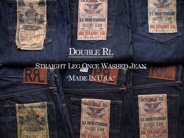 RRL / ダブルアールエル】STRAIGHT LEG ONCE WASHED JEAN RRL / ダブルアールエル】STRAIGHT LEG ONCE WASHED JEAN