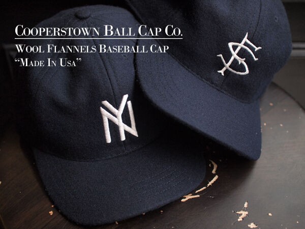 Cooperstown】Wool Flannels Baseball Cap 