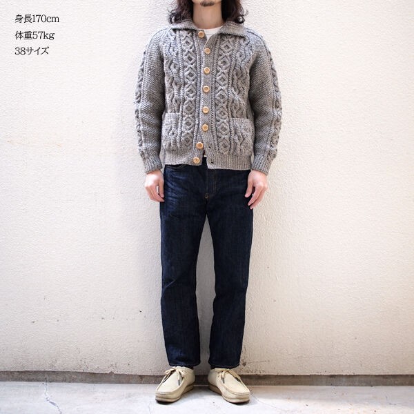 インバーアラン 3A ランバー カーディガン ナチュラル NATURAL