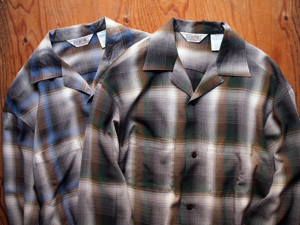 FIVE BROTHER / ファイブブラザー】Open Collar L/S Shirt. 1960年代風 