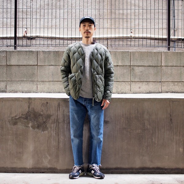 TAION / タイオン】Military V-Neck W-Zip Down Jacket 