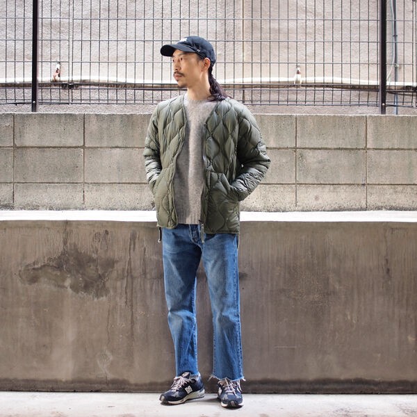 TAION / タイオン】Military V-Neck W-Zip Down Jacket 