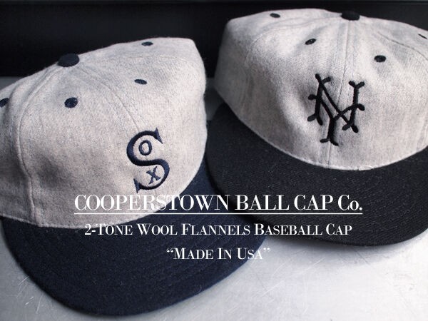 Cooperstown Ball Cap Co.】2-Tone Wool Flannels Baseball Cap