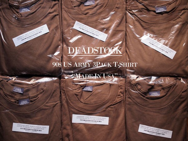 Deadstock】90s US Army 3Pack T-Shirt 