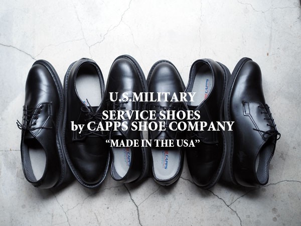 メンズ CAPPS USA製 サービスシューズ 8EEE Vibram 実物 米軍 革靴