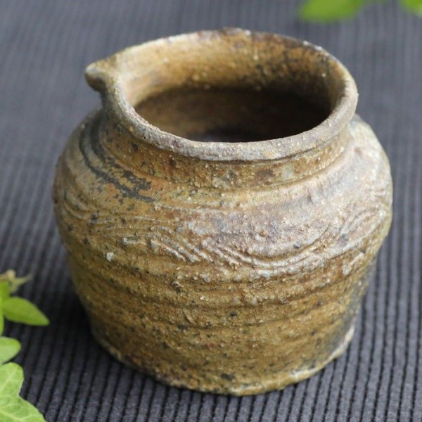森本良信 備前焼片口壷 穴窯焼成酒器 桐箱 満容量270ml 徳利 : 茶器chaki