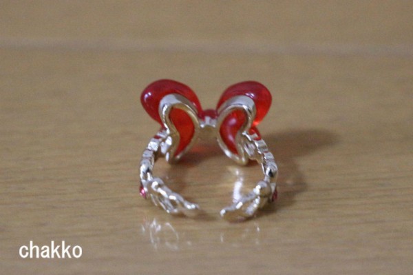 ミニーちゃんのおリボン型のリングがとっても可愛いです Chakkoのtdrに行ったよ