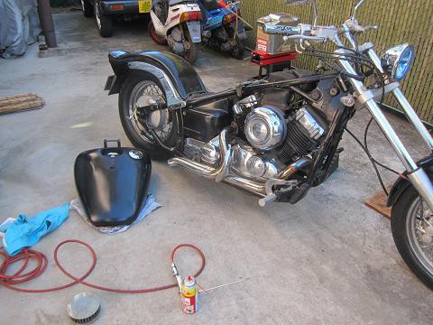 ドラッグスター400の整備③（キャブ取り付け＆始動編
