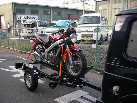 バイク用トレーラー購入 : けんじぃ日記（チャンプＲＳと初期型ガンマと育児の記録）