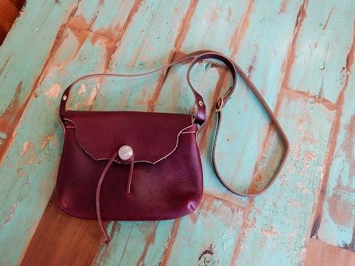 FERNAND LEATHER/Horizontal Latch Pouch : CHARCOAL*GREEN Furniture 