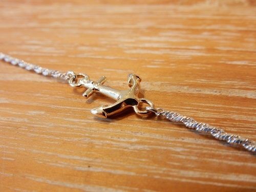 SYMPATHY OF SOUL アンカーブレスレット SYMPATHY OF SOUL/Small Anchor Chain Bracelet : CHARCOAL