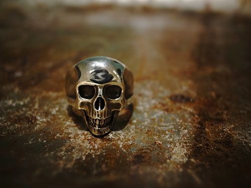 14th Limited HEAVY SKULL RING J.S. : CHARCOAL*GREEN BLOG NEWS