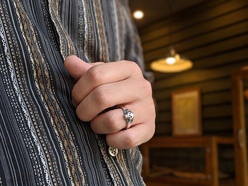 Vantique / 50S VINTAGE SKULL RING M : CHARCOAL*GREEN BLOG NEWS