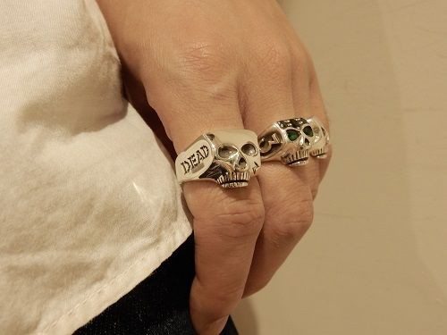 FLASH POINT-JIM SKULL RING Dead Man : CHARCOAL*GREEN BLOG NEWS