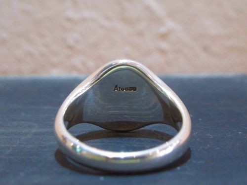 Atease PLAIN SIGNET RING OVAL : CHARCOAL*GREEN BLOG NEWS