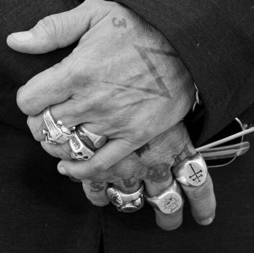 FLASH POINT~JIMSKULL RING～ JOHNNY DEPP/IGGY POP etc : CHARCOAL