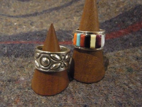Ray Adakai Inlay＆Double Stamp Ring : CHARCOAL*GREEN BLOG NEWS