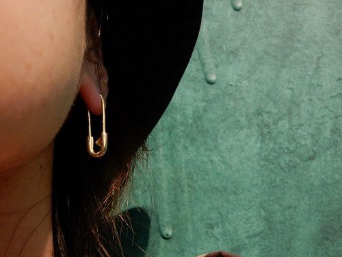 mollive SAFTY PIN PIERCE GP : CHARCOAL*GREEN BLOG NEWS