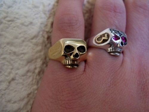 JIM SKULL RING 18K GOLD : CHARCOAL*GREEN BLOG NEWS