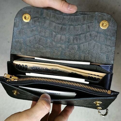 TRUCKER WALLET ～CROCODILE SERIES～ : CHARCOAL*GREEN BLOG NEWS