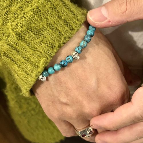 FLASH POINT 6MM SKULL BEAD BRACELET : CHARCOAL*GREEN BLOG NEWS