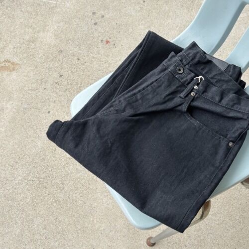 Sanca～ BLACK DENIM 5P BALLOON FIT : CHARCOAL*GREEN BLOG NEWS