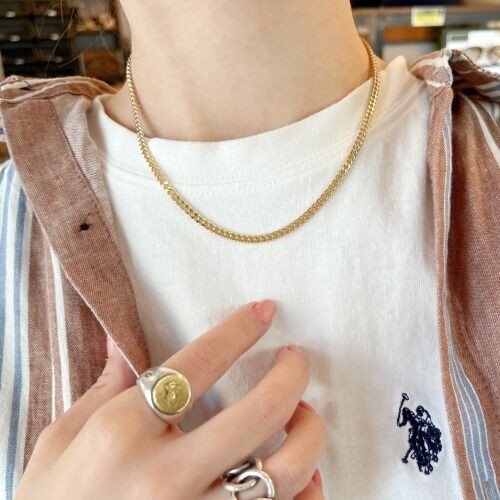 MOLLIVE KIHEI CHAIN NECKLACE GOLD COATING. : CHARCOAL*GREEN BLOG NEWS