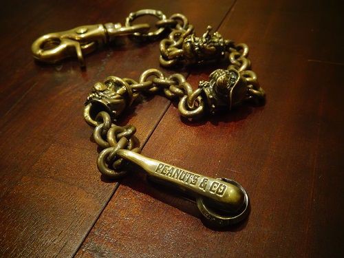 Peanuts&Co.~BULL WALLET CHAIN(Brass)~ : CHARCOAL*GREEN Peanuts&Co.~BULL WALLET CHAIN(Brass)~ : CHARCOAL*GREEN