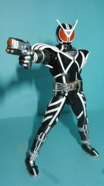 仮面ライダーデルタ 三原 北崎 フィギュア 当時物 SHF 真骨彫 希少 白黒