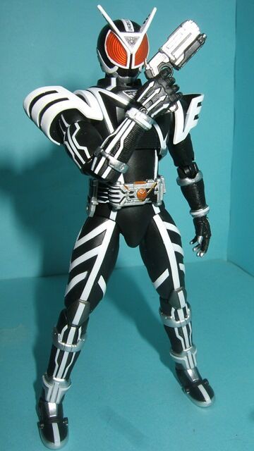 仮面ライダーデルタ 三原 北崎 フィギュア 当時物 SHF 真骨彫 希少 白黒