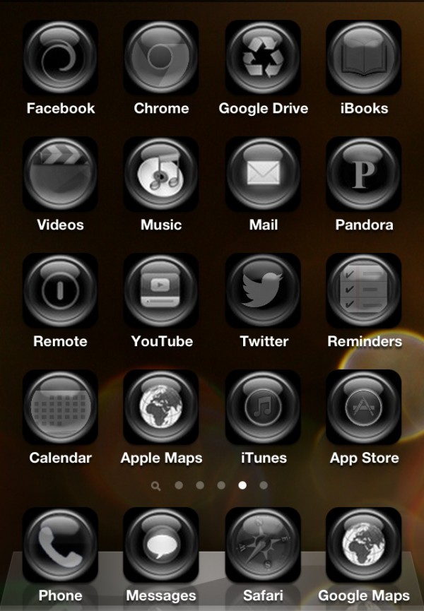 脱獄不要 標準アイコンを１分でモノトーン調のお洒落アイコンにする方法 Black Orbs Theme Iphone 神アプリのススメ