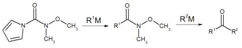 合成 One Pot Unsymmetrical Ketone Synthesis Employing A Pyrrole Bearing Formal Carbonyl Dication Linchpin Reagent Chemasap