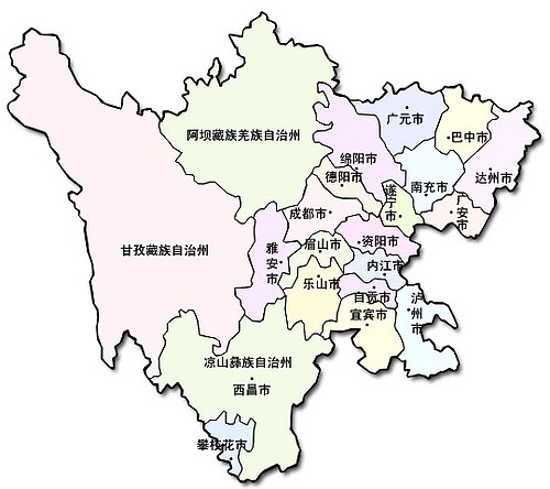 四川省地図 中国地図大全