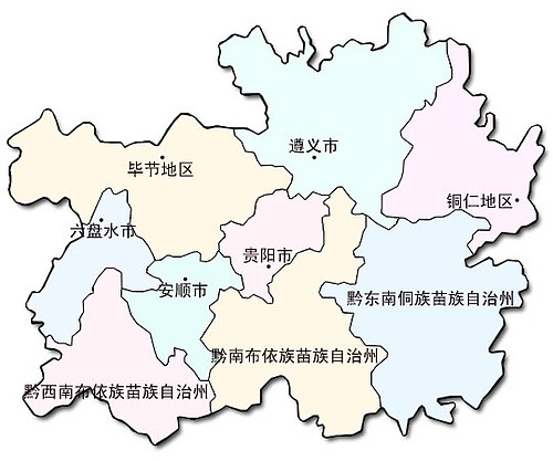 貴州省地図 中国地図大全
