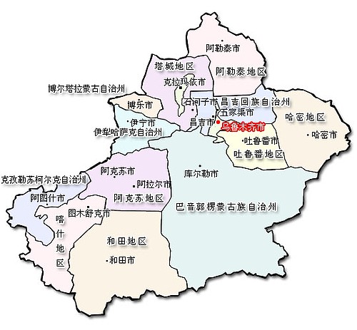 新疆ウイグル自治区地図 中国地図大全