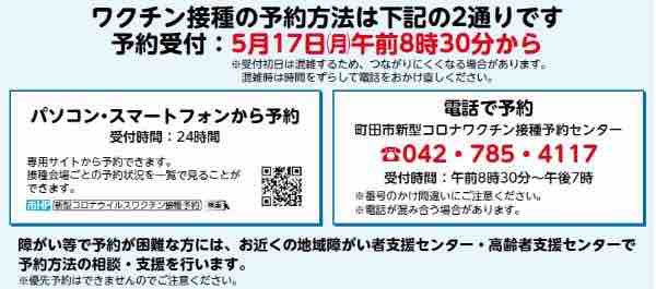 明日から65歳以上の方のワクチン予約始まります まちだ通信