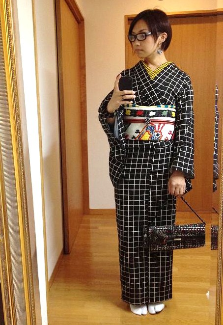 アホ可愛い鳥帯コーディネート と ポリエステル着物のこと