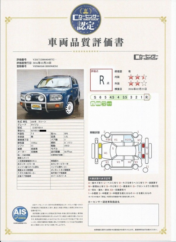 カーセンサー認定ってどうよ 信用できる 信頼度は わかりやすく中古車の選び方 ポイントを業界人が教えます