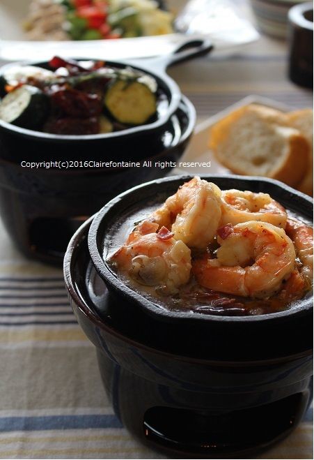 コブサラダパスタ と アヒージョの日 Clairefontaine