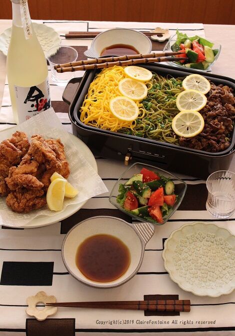 瓦そば 初体験 と 鶏の唐揚げ Clairefontaine