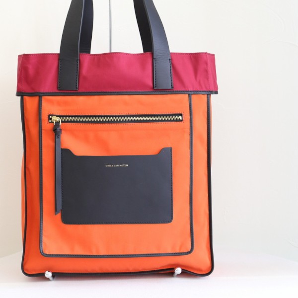 DRIES VAN NOTEN ビッズサイズ 2way トートバッグ オレンジ DRIES VAN NOTEN ～ ダブルフェイスのトートバッグ : CLOSET