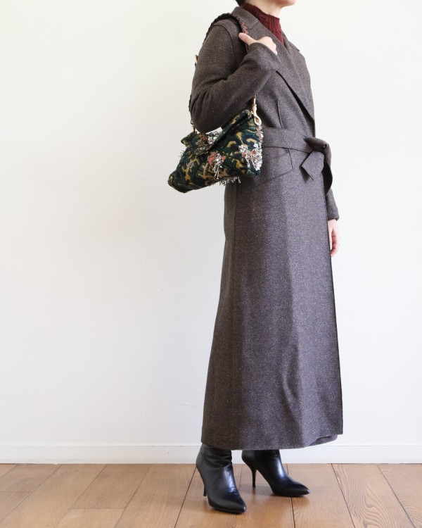 美品 HARRIS WHARF LONDON ウール ロングマキシ コート Harris Wharf London ～ シャープなシルエットのコート : CLOSET